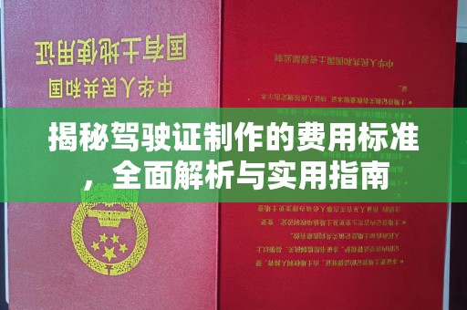 历城揭秘驾驶证制作的费用标准，全面解析与实用指南