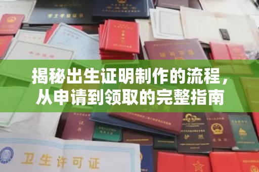 历城揭秘出生证明制作的流程，从申请到领取的完整指南